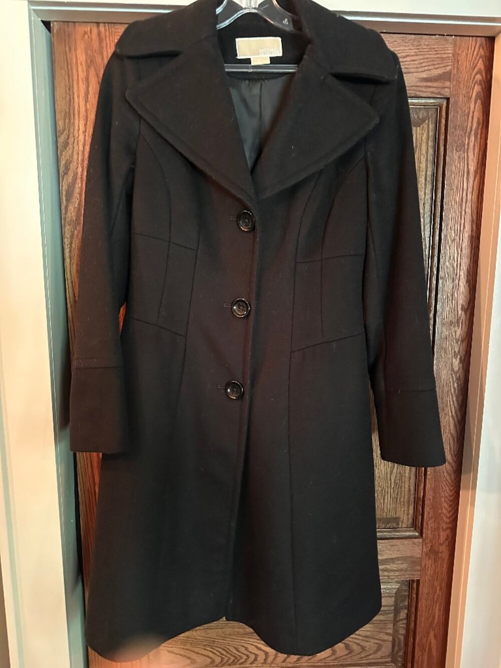 Michael Michael Kors black wool coat size 8